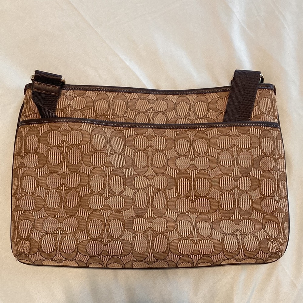 Coach Signature Print Canvas Satchel - image 2